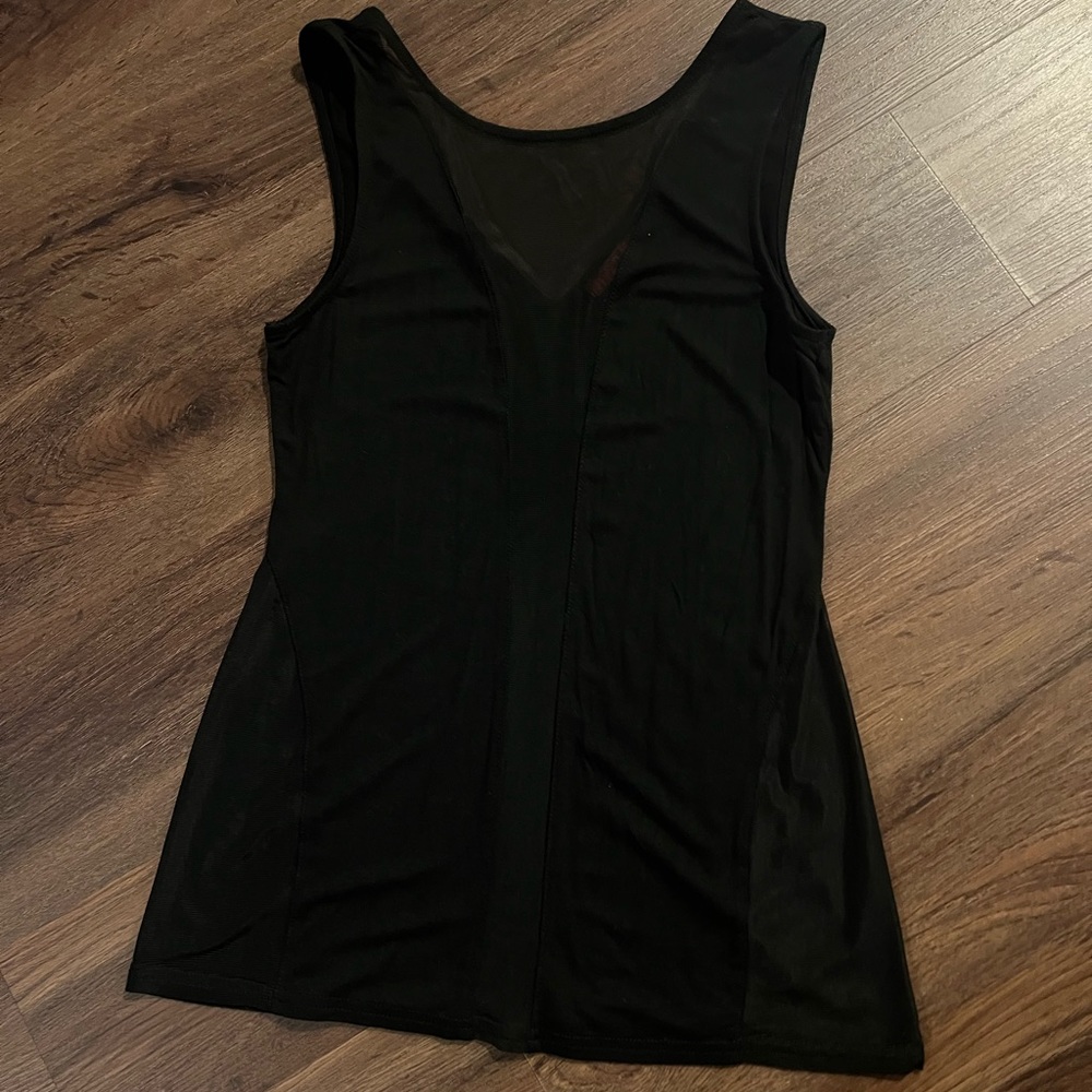 Black mesh top